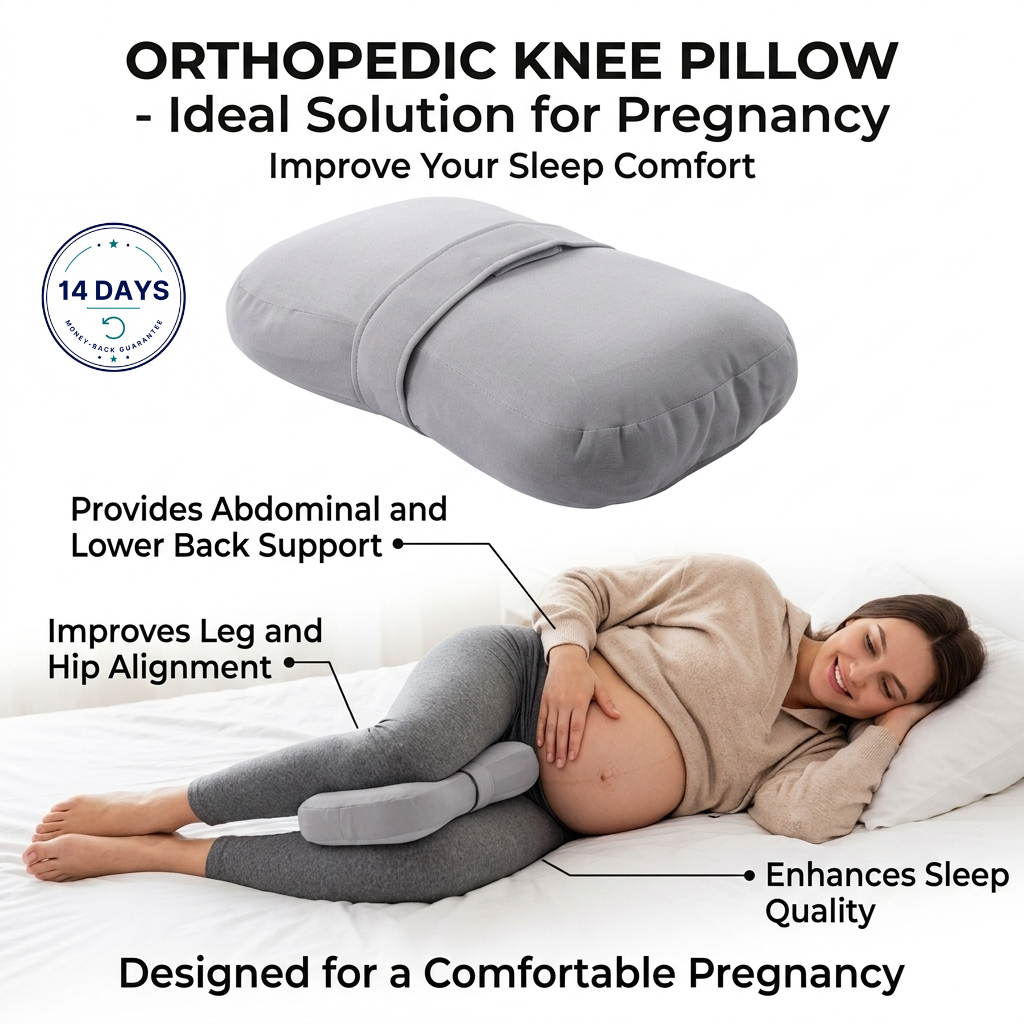 Knee Pillow for Side Sleepers | Hip & Back Pain Relief